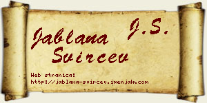Jablana Svirčev vizit kartica